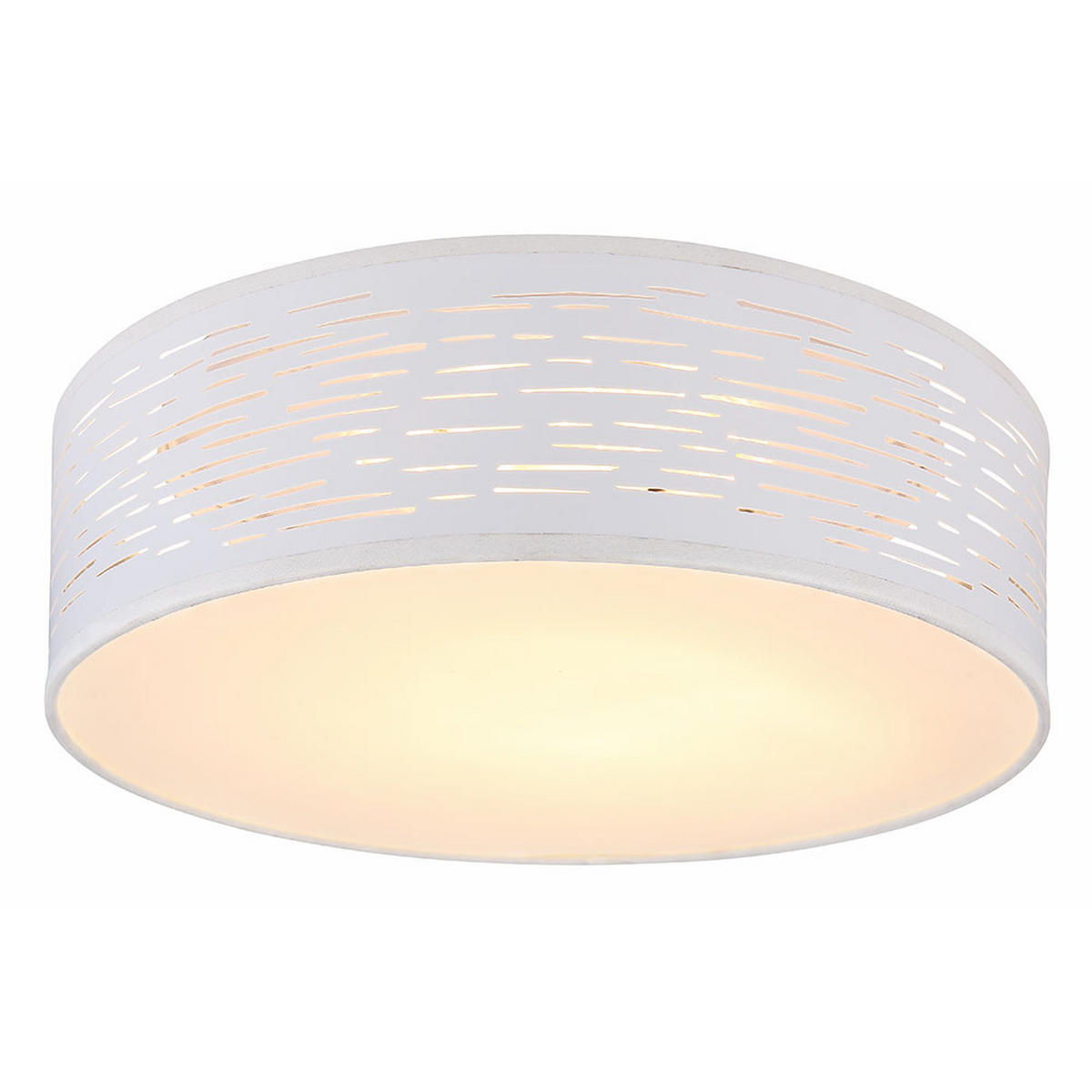 LED DECKENLEUCHTE BARCA Metall Weiß - Weiß, Metall (38/38/13cm) - Globo Lighting