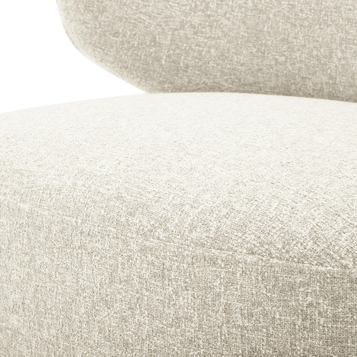 DREHSESSEL - Beige/Schwarz, Textil/Metall (80/81/76cm) - home24