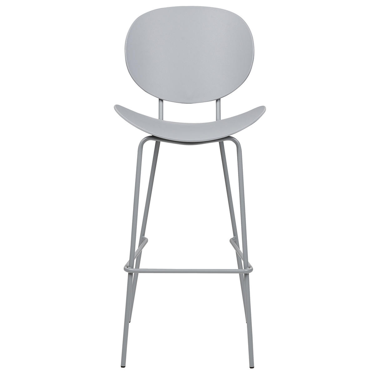 BARSTUHL 2er-Set Kunststoff hellgrau Shonto - Grau, Kunststoff (52/116/48cm) - Beliani