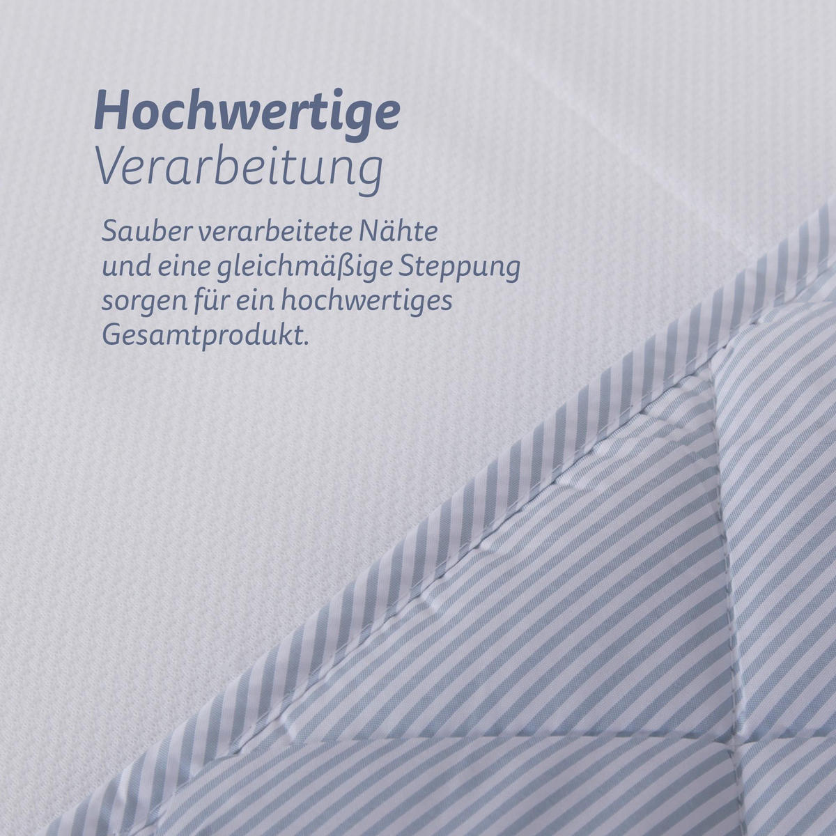 MATRATZENAUFLAGE mit Sommer - u. Winterseite - 180x200cm - Weiß, Textil (180/200cm) - Bestlivings