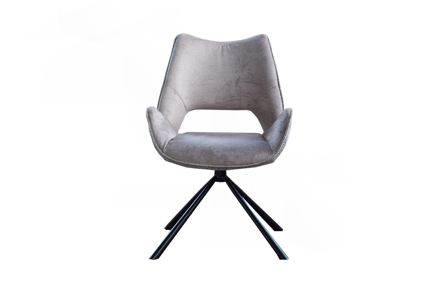 ESSZIMMERSTUHL VELO Grau Webstoff - Schwarz/Grau, Kunststoff/Textil (57/89/61cm) - KAWOLA