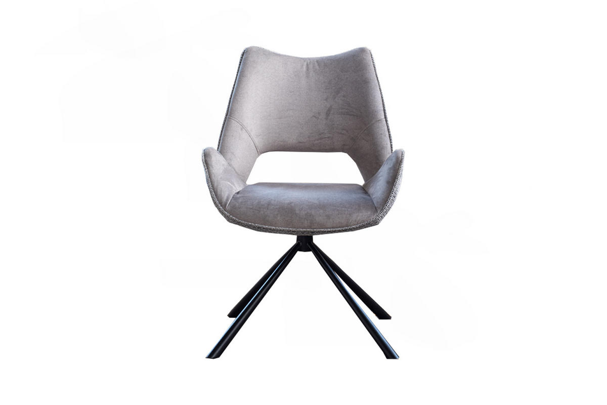 ESSZIMMERSTUHL VELO Grau Webstoff - Schwarz/Grau, Kunststoff/Textil (57/89/61cm) - KAWOLA