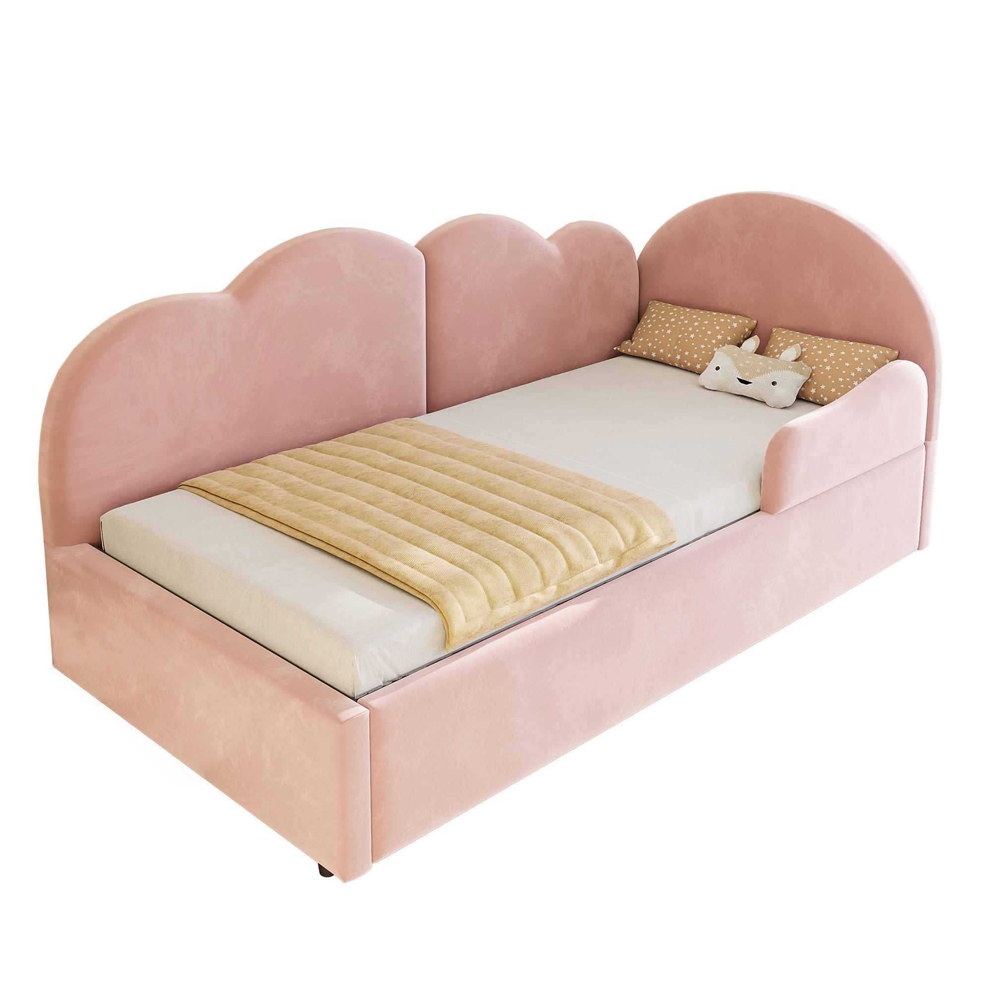 Okmyhome Polsterbett Pink 90x200 cm