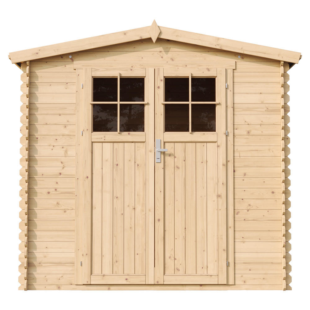 GARTENHAUS HOLZ - B236xL226xH218 cm/ 4,33 m2 - M369F - Beige, Holz (236/218/226cm) - Timbela