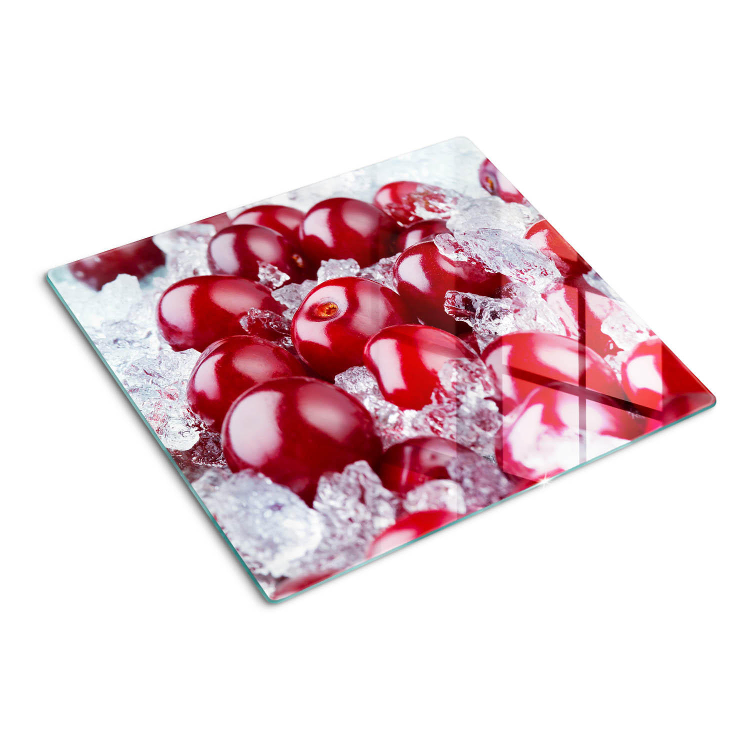 GLASPLATTE 60x52 cm Kirscheis - Rot, Glas (60/0.4/52cm) - TULUP