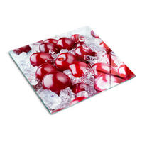 GLASPLATTE 60x52 cm Kirscheis - Rot, Glas (60/0.4/52cm) - TULUP
