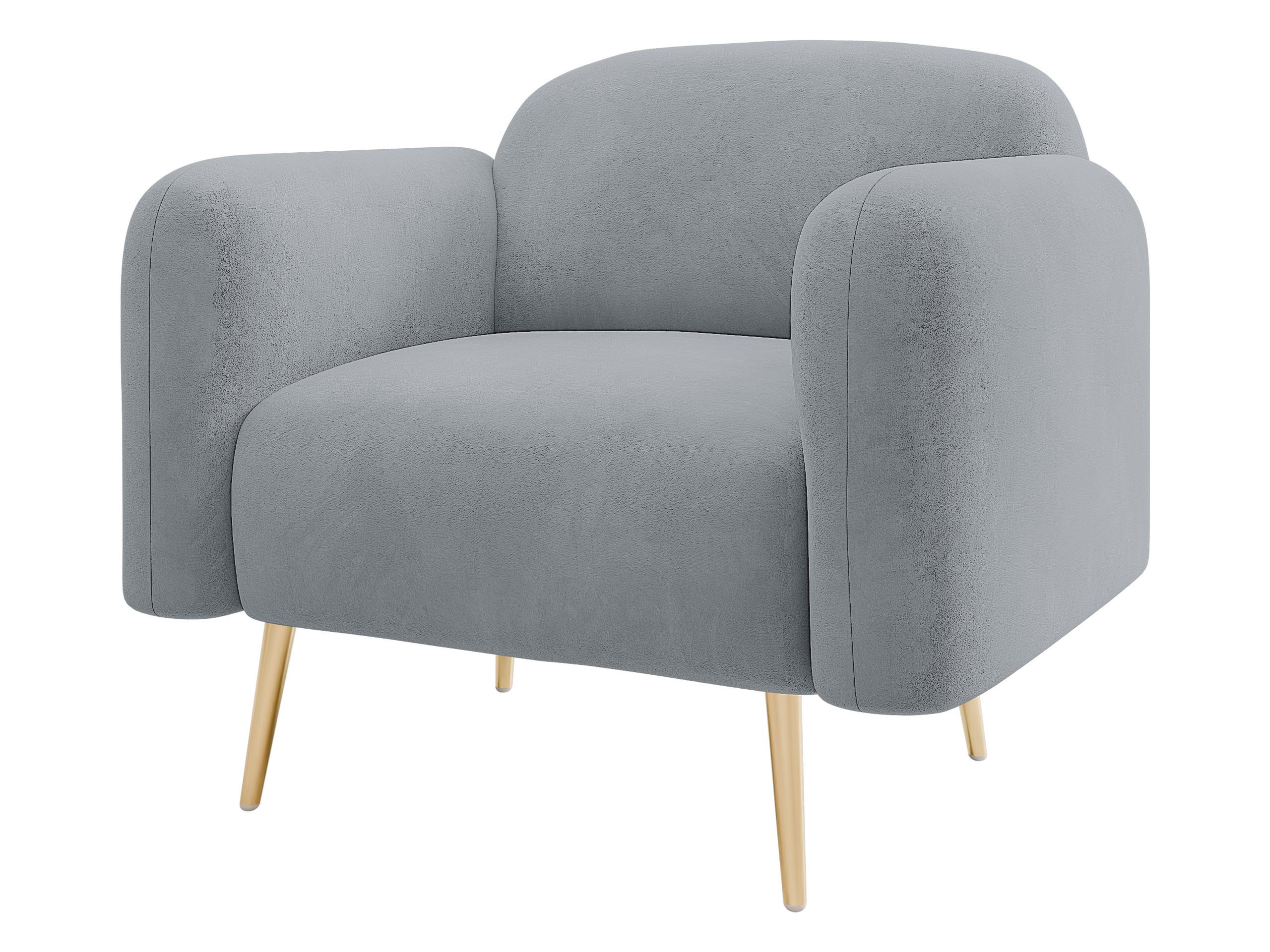 SESSEL Nami 1 - Goldfarben/Grau, Holz/Textil (90/75/71cm) - MIRJAN24