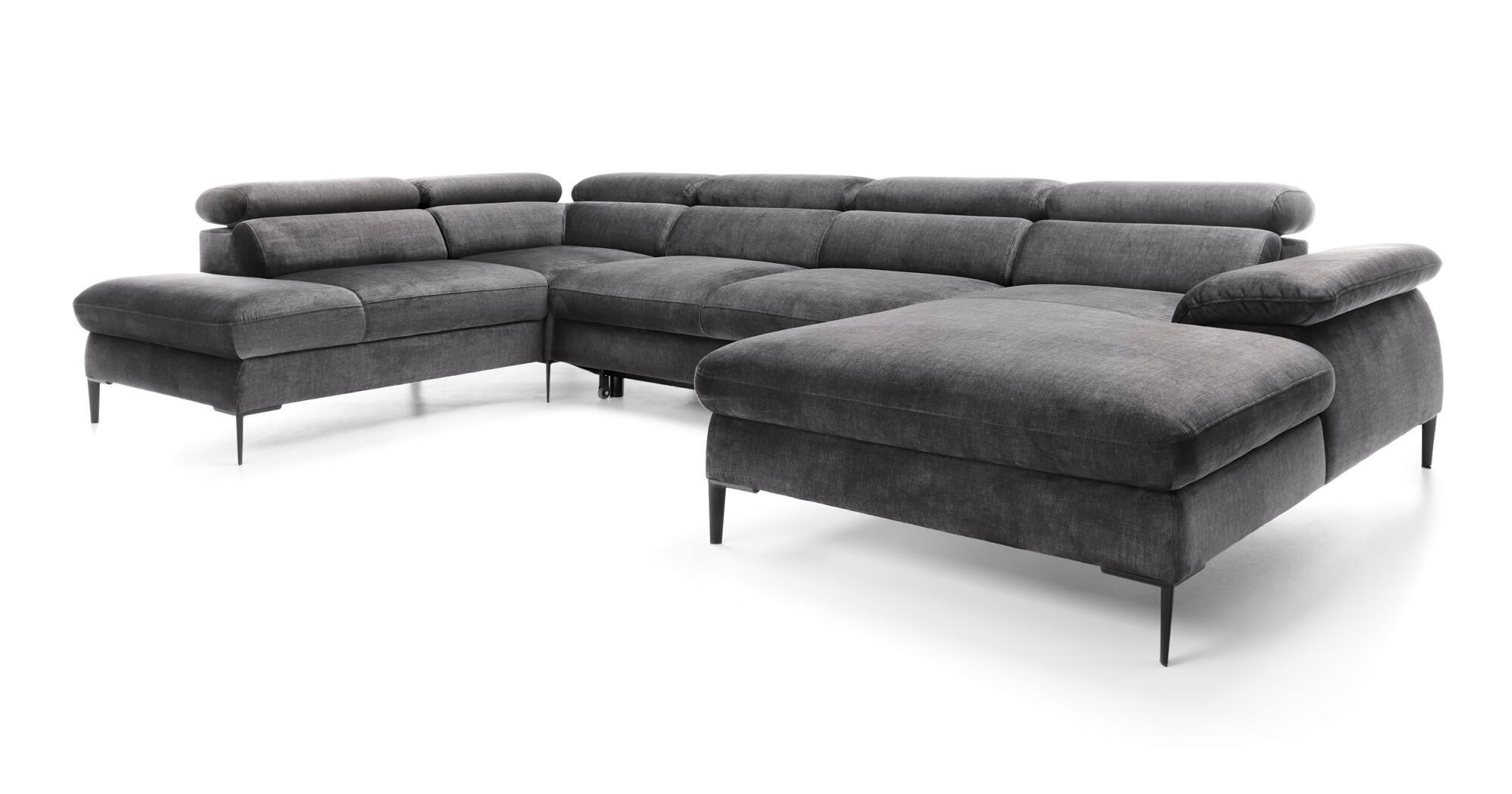 ECKSOFA BLUES Grau 353x214x94 cm - Grau, Textil (353/214cm) - FURNLUX