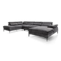 ECKSOFA BLUES Grau 353x214x94 cm - Grau, Textil (353/214cm) - FURNLUX