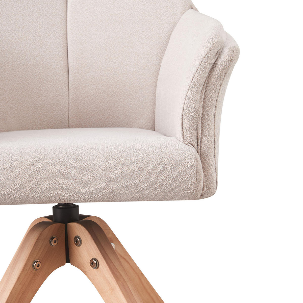 ARMLEHNSTUHL DAISY Creme - Creme, Holz/Textil (63/83/64cm) - B&D Home