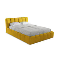 POLSTERBETT mit Bettkasten und Lattenrost 160x228 Gelb - Currygelb/Gelb, Kunststoff/Textil (140/200cm) - Makamii