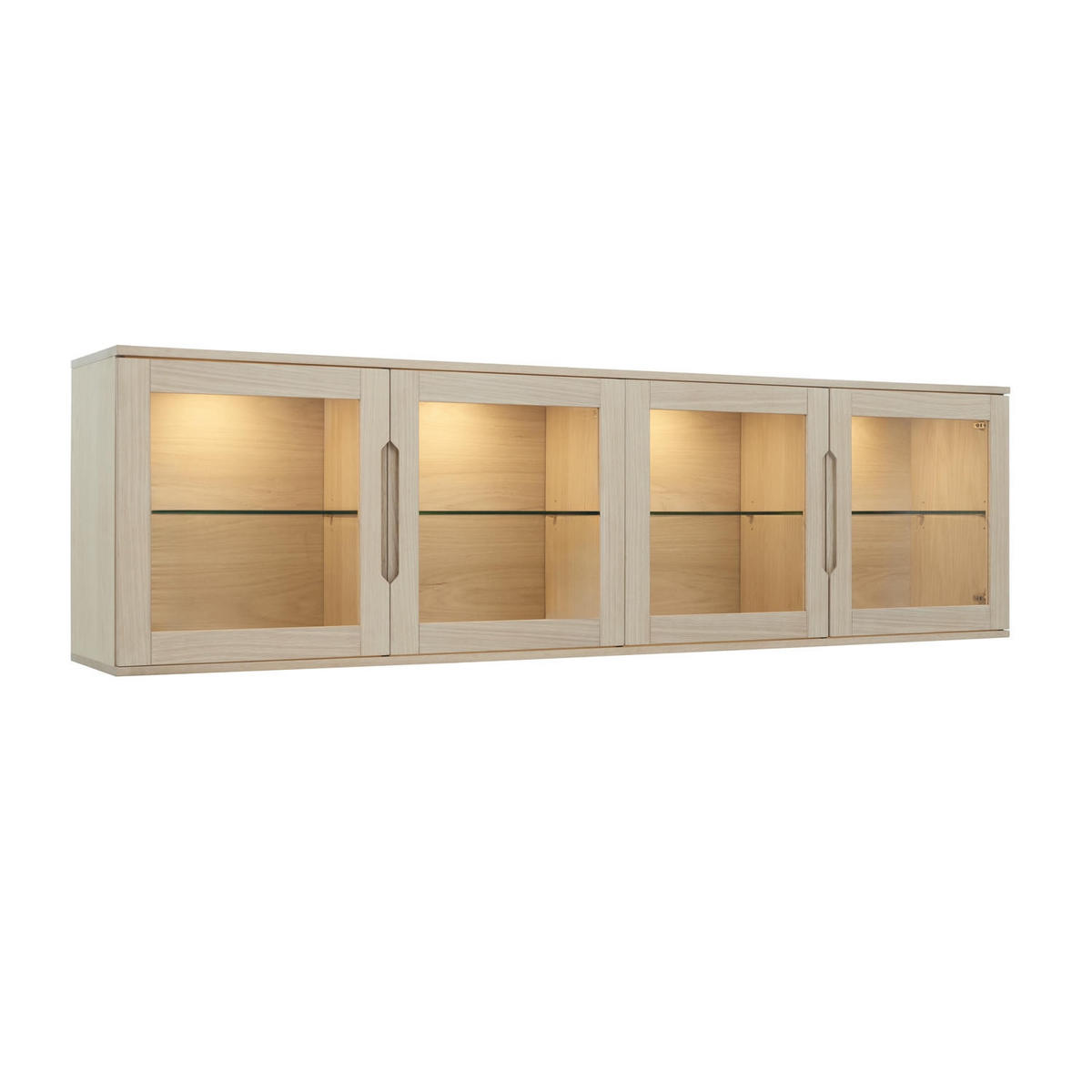 HÄNGEVITRINE Eiche bianco - Eiche Bianco/Eichefarben, Holzwerkstoff (213/60/37cm) - Furnhouse