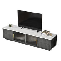 TV-ELEMENT in Grau TV-Schrank mit Kabelmanagement und Schubladen für 70" TV, B160/T40/H38.5cm - Transparent/Grau, Holzwerkstoff (160/38.5/40cm) - STILVORA