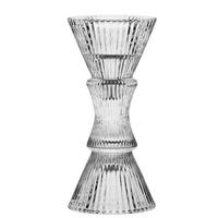 KERZEN HALTER Silber 7/7/15 cm H214600013 - Silberfarben, Glas (7/15/7cm) - Rituali Domestici 