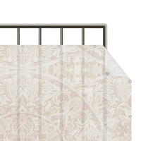 BALKON SICHTSCHUTZ Mandala Aquarell Muster Ornament beige 450/90 cm - Beige, Kunststoff (450/90cm) - Bilderwelten