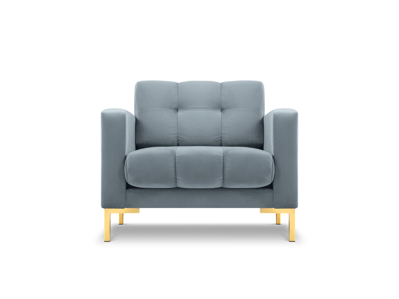 SESSEL Mamaia aus Samt hellblau - Hellblau, Textil (92/75/87cm) - Micadoni