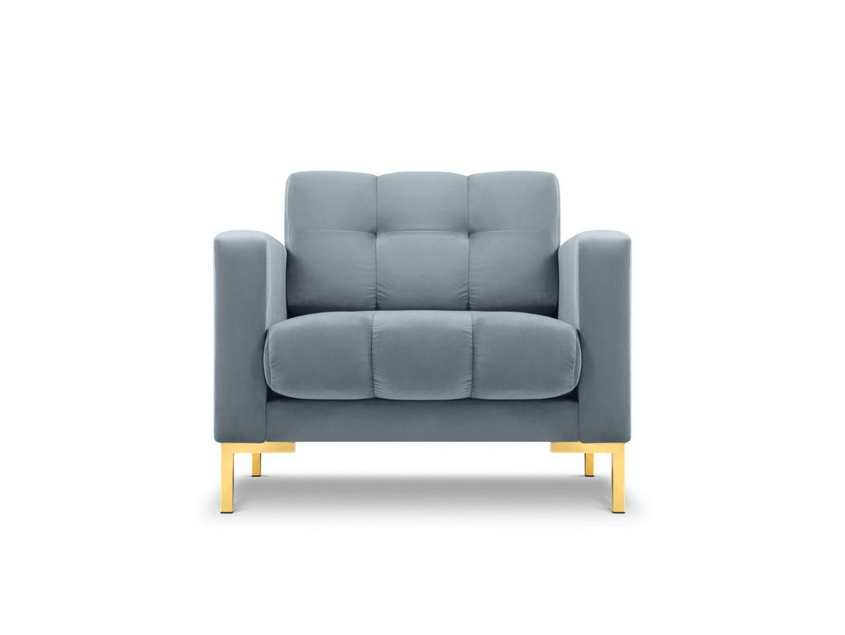 SESSEL Mamaia aus Samt hellblau - Hellblau, Textil (92/75/87cm) - Micadoni
