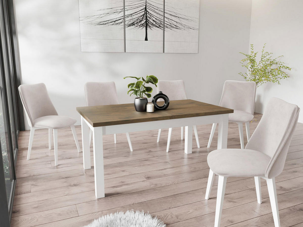ESSTISCH Molly rechteckig ausziehbar, Lefkas Eiche 120-160/67/75 cm - Alteiche/Braun, Holz/Holzwerkstoff (67/160/75cm) - WFL GROUP