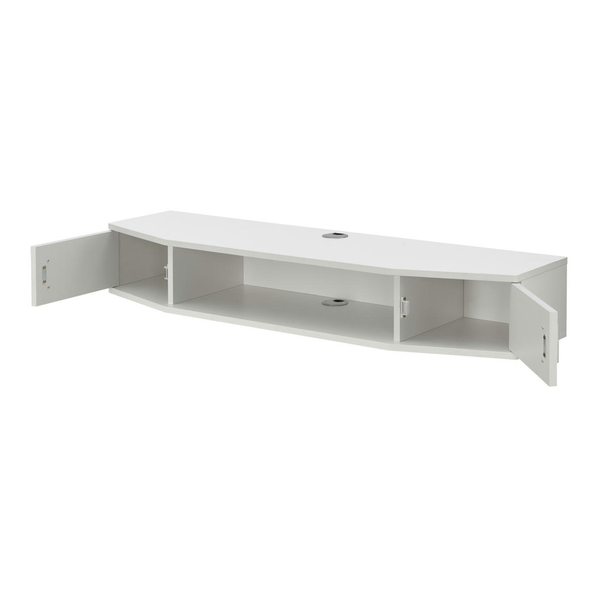 TV-WANDREGAL Tørring - Weiß, Holzwerkstoff (110/17.5/30cm) - [en.casa]