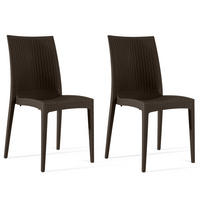 GARTENSTUHL ETULI 2-tlg, Braun - Braun, Kunststoff (48/88/50cm) - KONSIMO®
