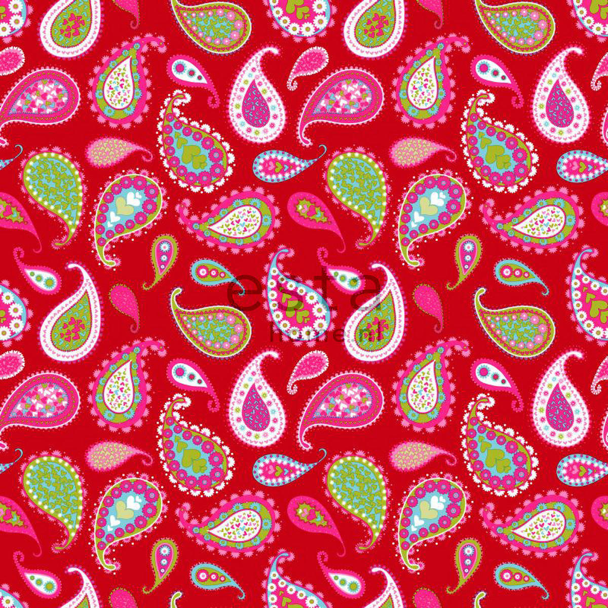 TAPETE Paisley-Muster 53 cm x 10.05 m - Grün, Papier (53/0.1cm) - ESTAhome