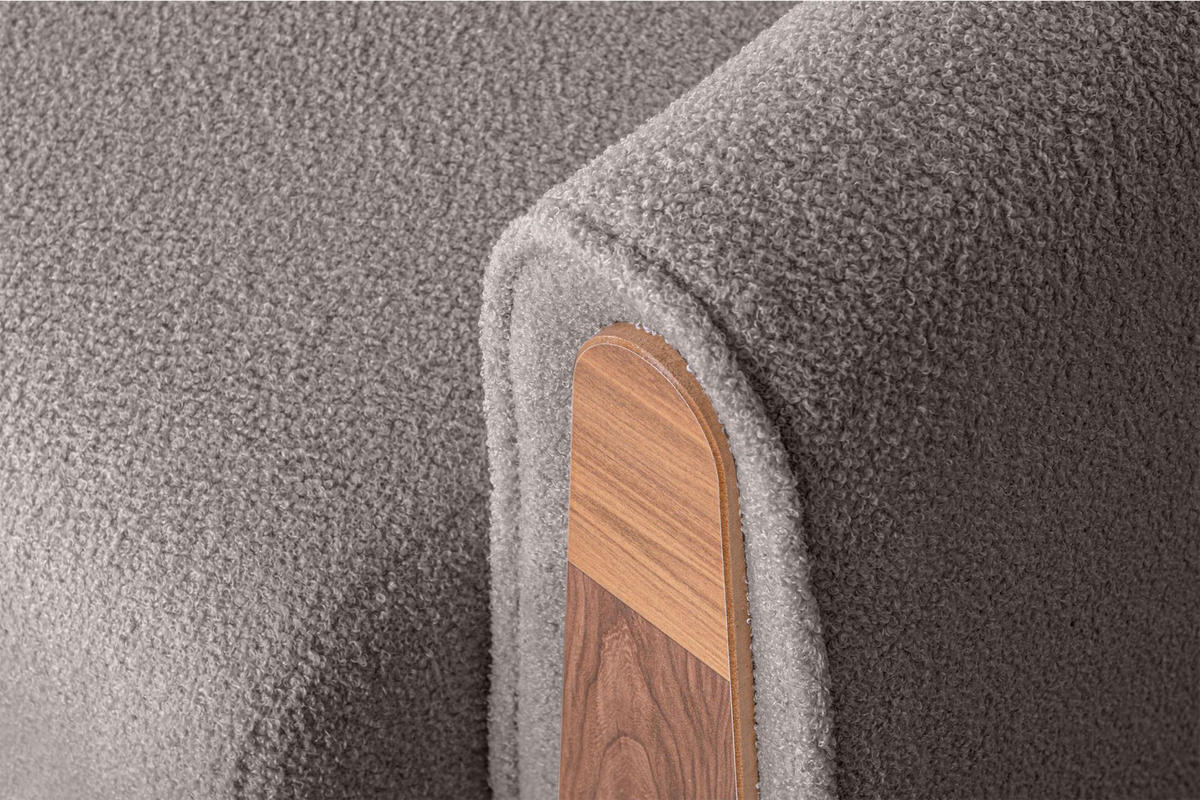 SESSEL GUSTAVO mit Armlehnen, grau - Braun/Grau, Holz/Holzwerkstoff (83/95/92cm) - KONSIMO®