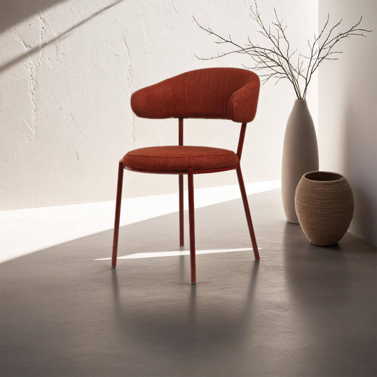 STÜHLE 2er Set Rot 57,5/47,5/80,5 cm - Rot, Textil (47.5/80.5/57.5cm) - Mobili Rebecca