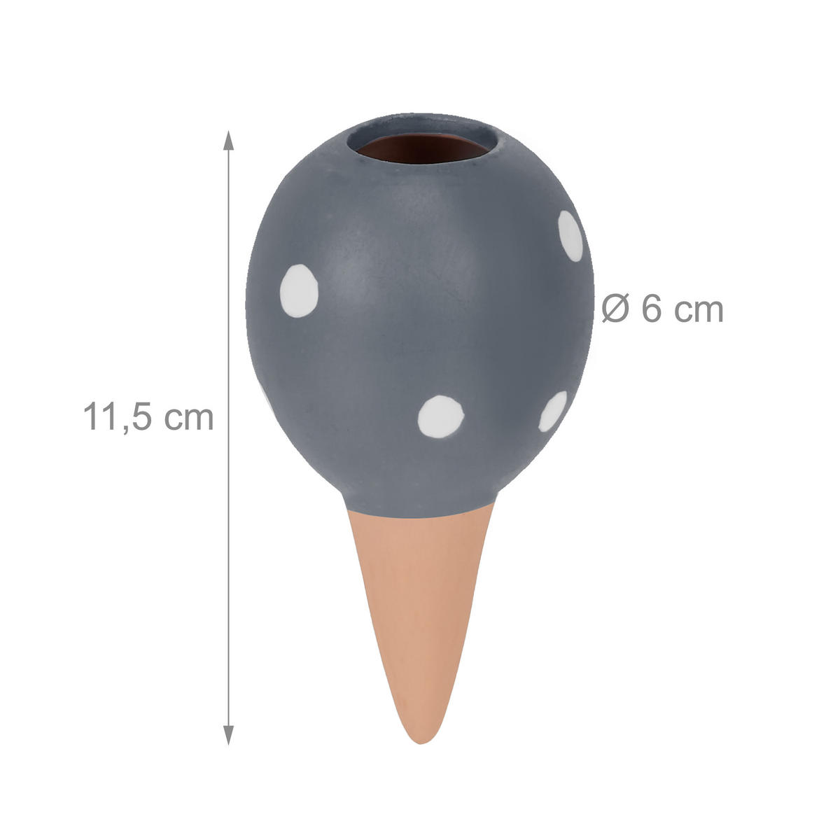 4XTONKEGEL - Multicolor, Keramik (6/11.5/6cm) - Relaxdays