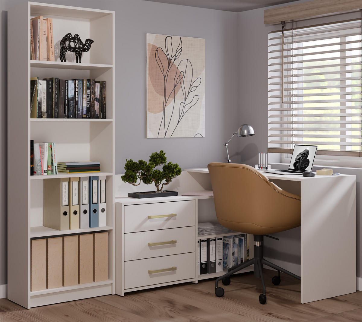 ECKSCHREIBTISCH DANY KASCHMIR BEIGE - Kaschmir, Holzwerkstoff (50/120/76cm) - CDF