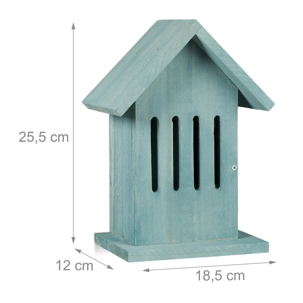 SCHMETTERLINGSHAUS - Türkis, Holz (18.5/25.5/12cm) - Relaxdays