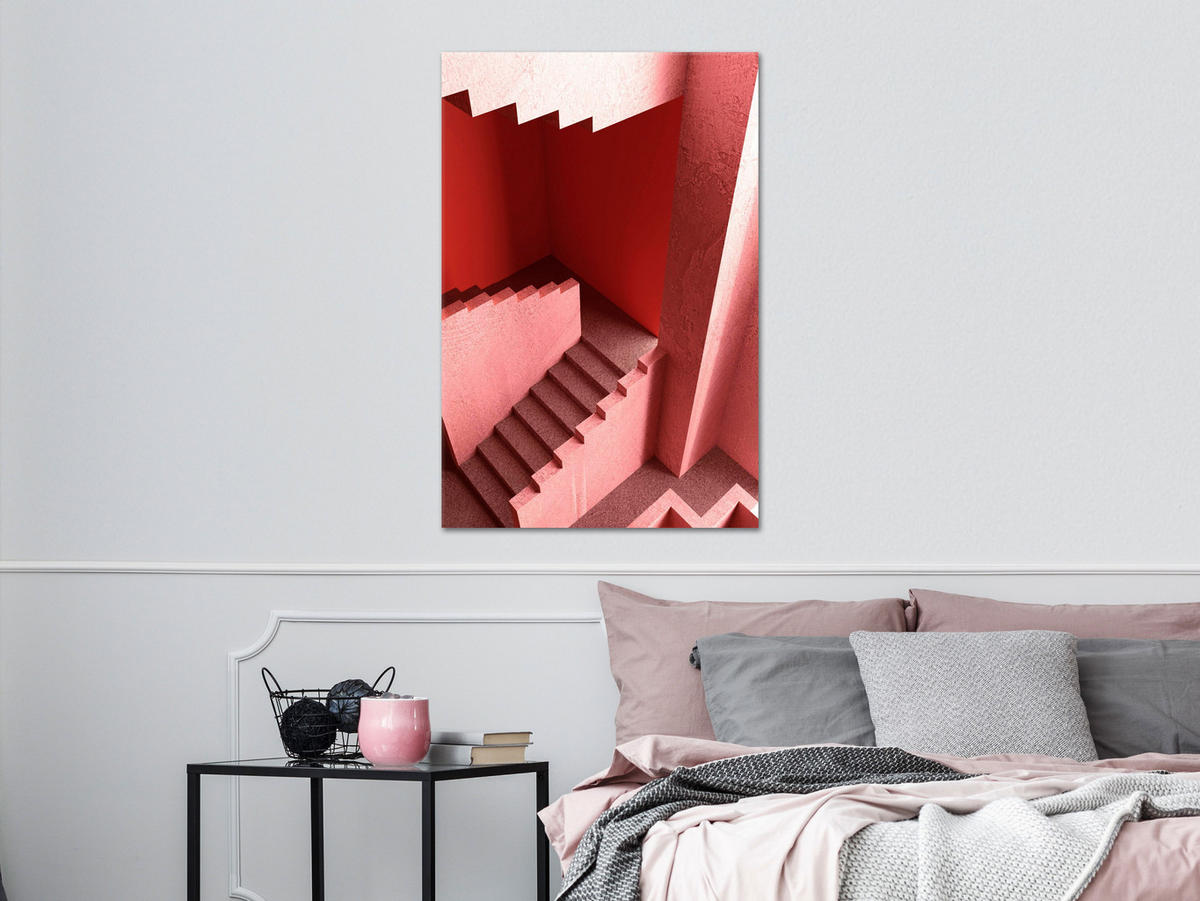 KUNSTDRUCK Rosa 40/60 cm - Pink, Textil (40/60cm) - KUNSTLOFT