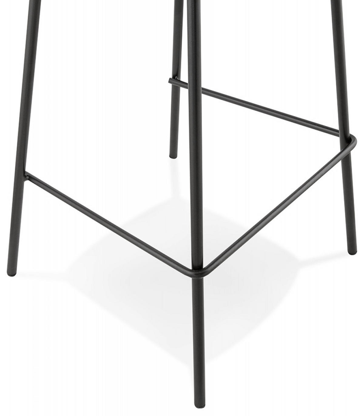 BARHOCKER mittelhoch mit Mikrofaser Sitz und Metallgestell GIRON, Braun 41x41x89 cm - Schwarz/Braun, Textil/Metall (41/89/41cm) - KADIMA DESIGN