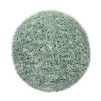 HOCHFLORTEPPICH 90/90 cm Playa 960 - Mintgrün, Textil (90/90cm) - Paco Home