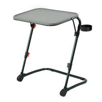 SCHREIBTISCH in Polypropylen - Grau, Kunststoff (53.5/37/70.5cm) - Meubles Cosy