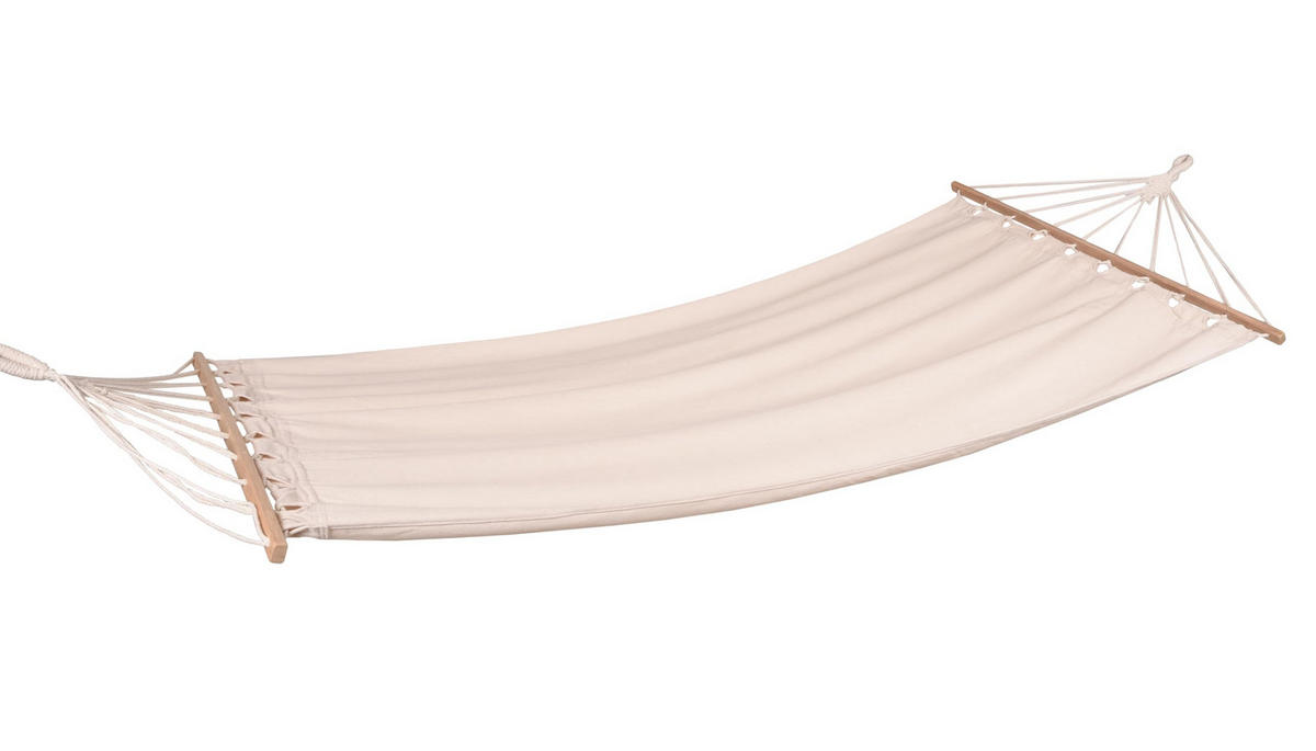 HÄNGEMATTE Trier Beige Kastanie Relaxmatte zum Hängen - Beige, Holz (100/0.6/280cm) - DELUKE