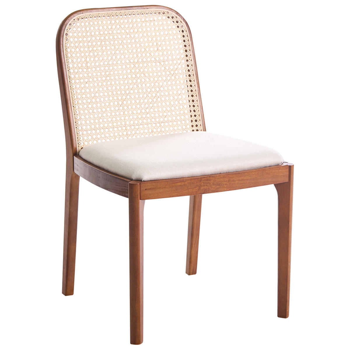 ESSZIMMERSTUHL 2er-Set Stoff Braun/Beige Edina - Beige, Textil (50/80/54cm) - Beliani