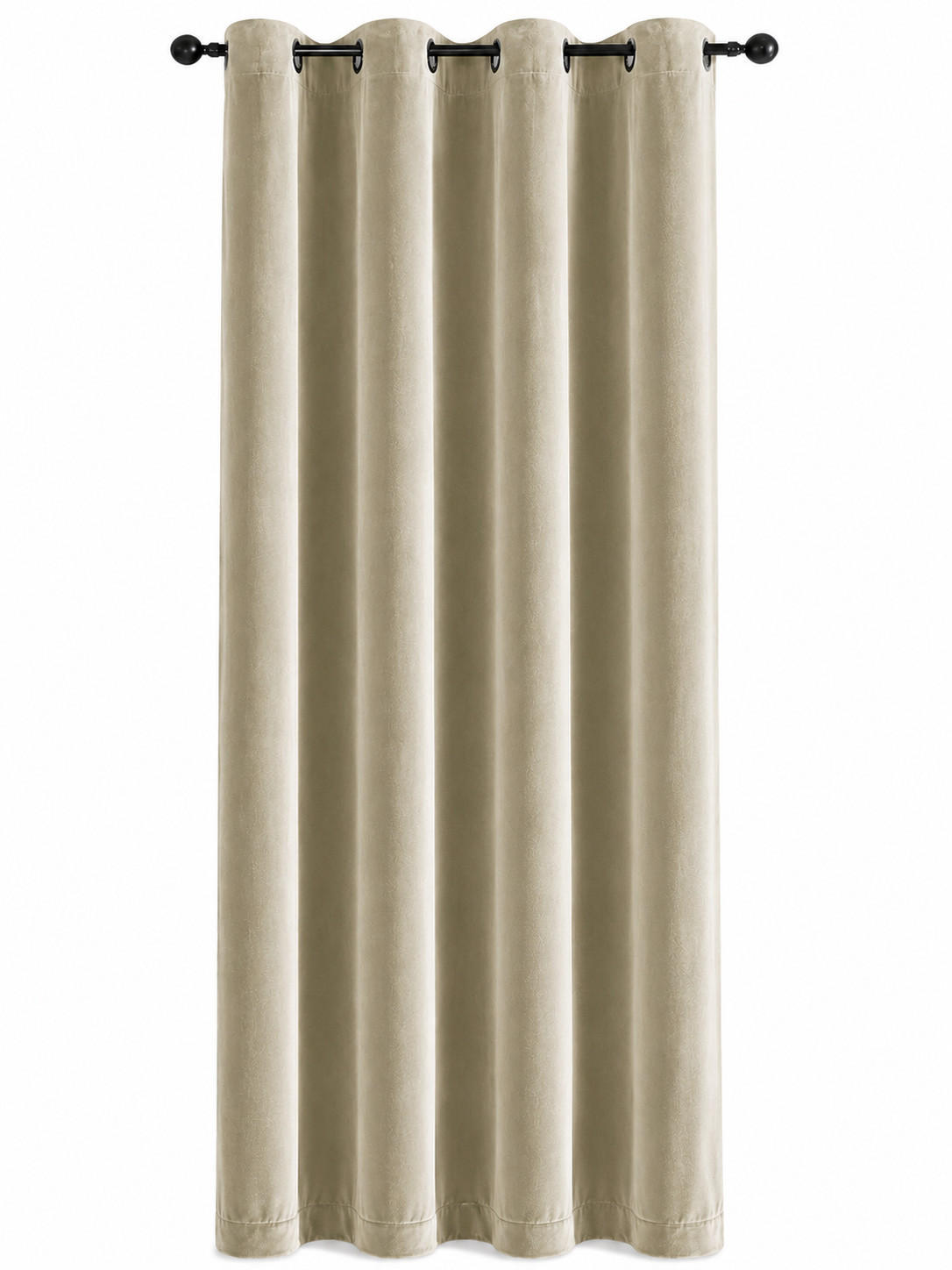 VORHANG Ösen Samt 300/245 cm Sand Beige - Sandfarben, Textil (300/245/245cm) - TiborTex