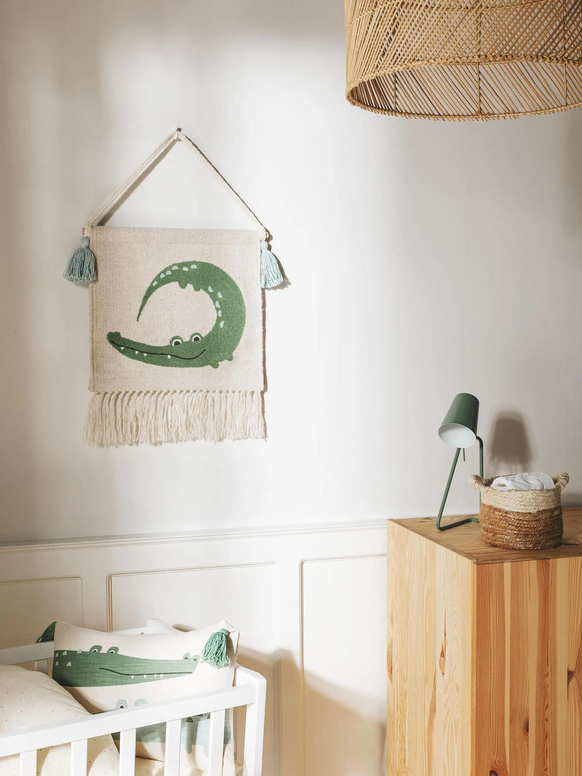 NÁSTENNÁ dekorácia Savannah Zelená 35x40 cm - zelená, textil/plast (35/40cm) - Lytte