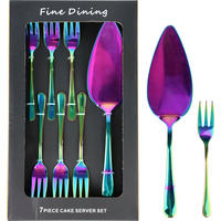 KUCHENBESTECKSET Rainbow 7-tlg. - Multicolor, Metall - FURNARO