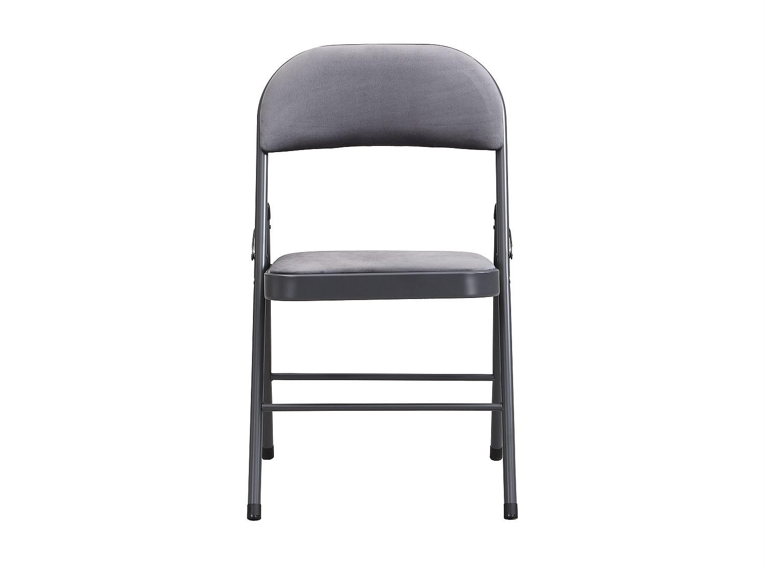 STUHL - 46 cmcm x 49 cmcm - Samt - Grau - ORTENSIA - Grau, Textil (46/79/49cm) - Vente-Unique