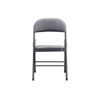 STUHL - 46 cmcm x 49 cmcm - Samt - Grau - ORTENSIA - Grau, Textil (46/79/49cm) - Vente-Unique