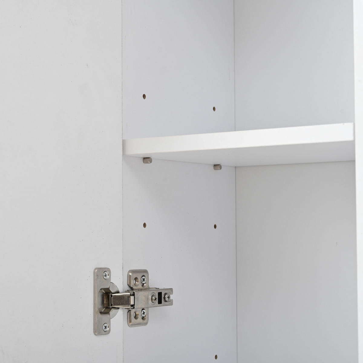 KOMPAKTGARDEROBE Spiegel Schuhschrank Hängeschrank Weiß - Weiß, Holzwerkstoff (135/180/25cm) - FLIEKS