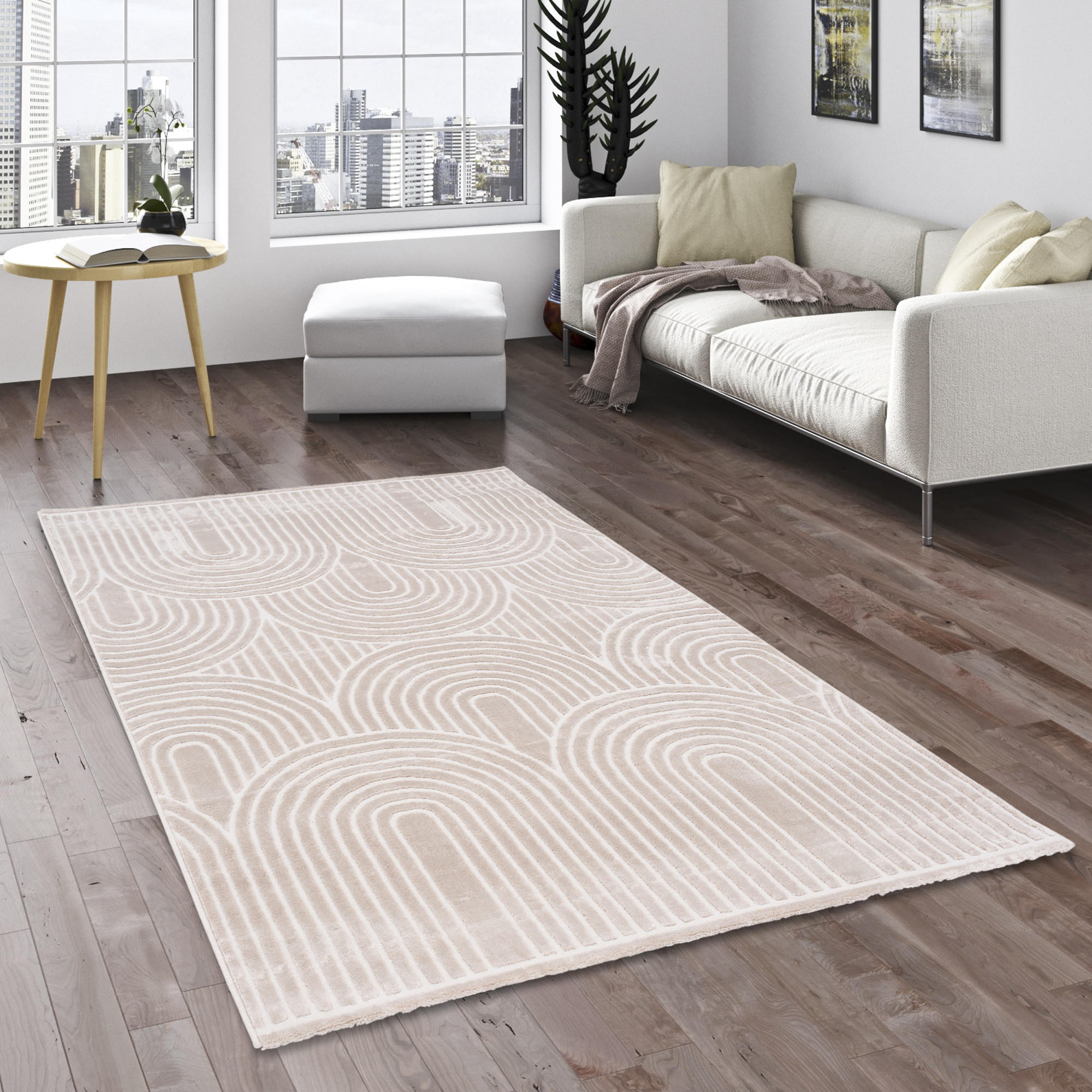 TEPPICH LUCIA SOFT - Beige, Textil (140/200cm) - Pergamon