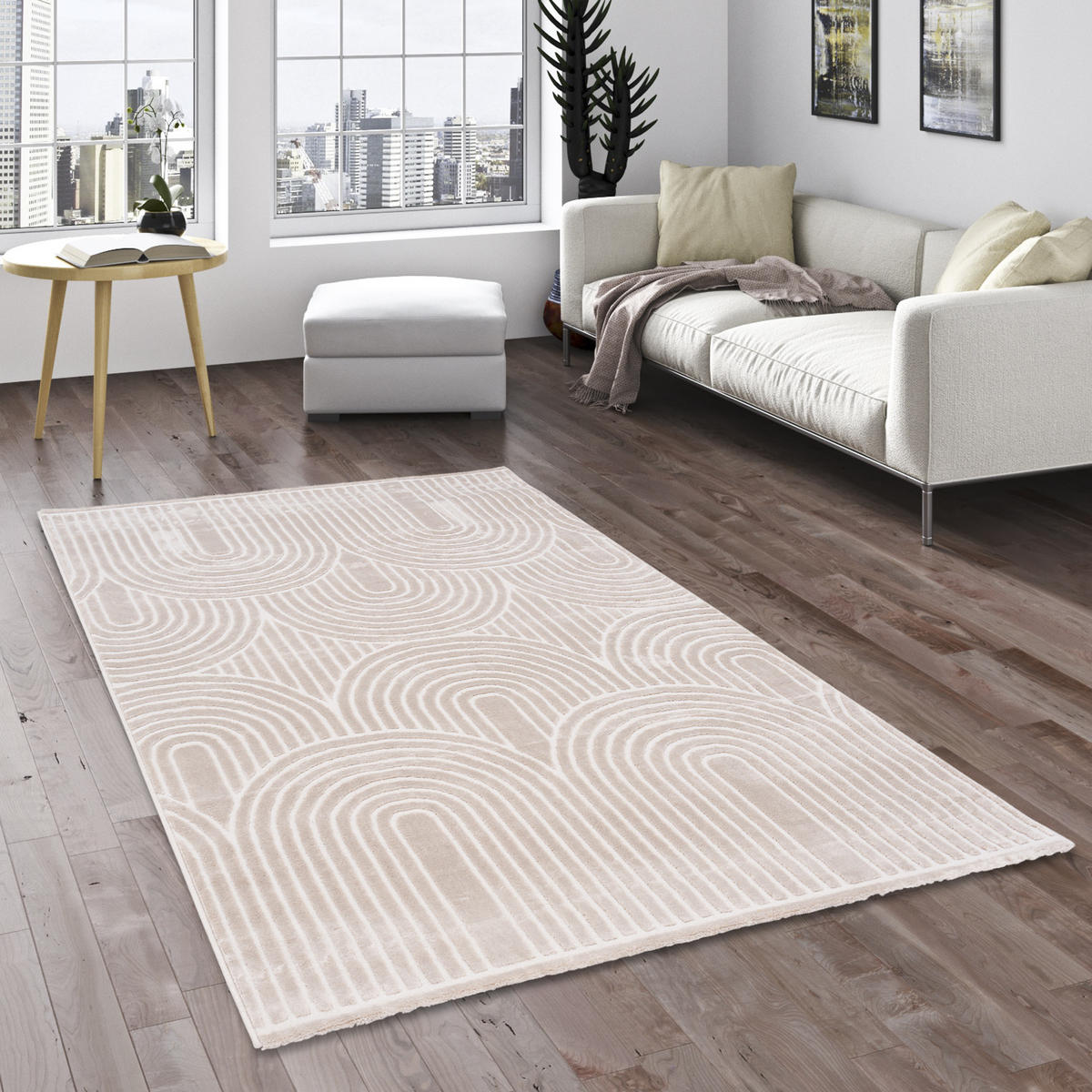 TEPPICH LUCIA SOFT - Beige, Textil (140/200cm) - Pergamon
