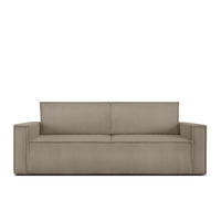 SCHLAFSOFA NAPI in Pet Friendly Cord-Stoff, beige - Beige/Schwarz, Textil (228/89/101cm) - KONSIMO®