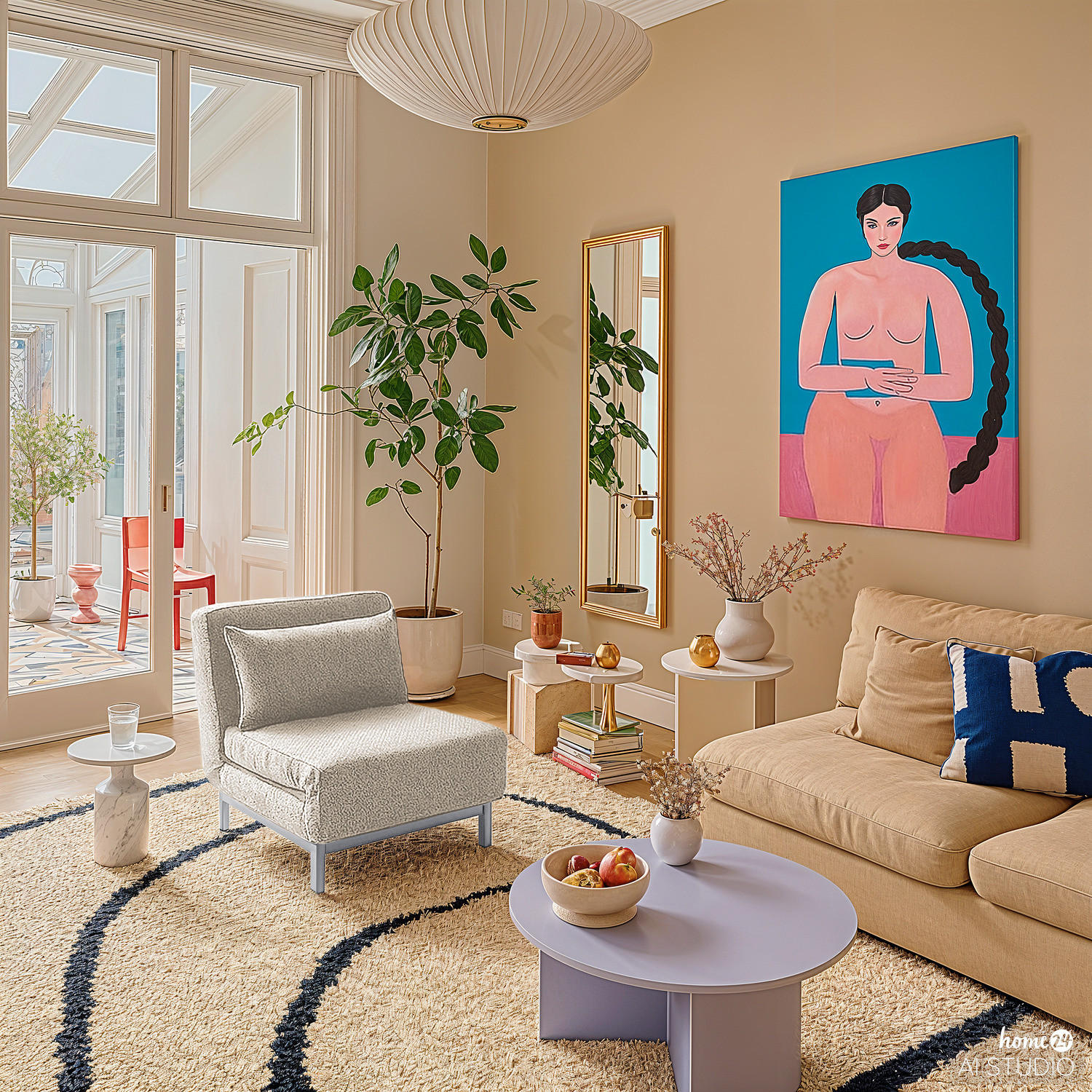 SCHLAFSESSEL - Silberfarben/Creme, Textil (77/78/85cm) - home24