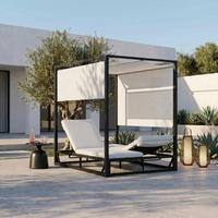 SONNENLIEGE Aviva Weiß Outdoorstoff/Metall - Weiß, Metall (1/196/200cm)