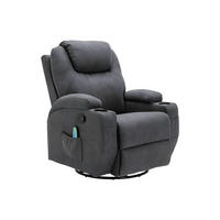 MASSAGESESSEL - Stoff - Grau - SILVANO - Grau, Textil (82/105/95cm) - Vente-Unique