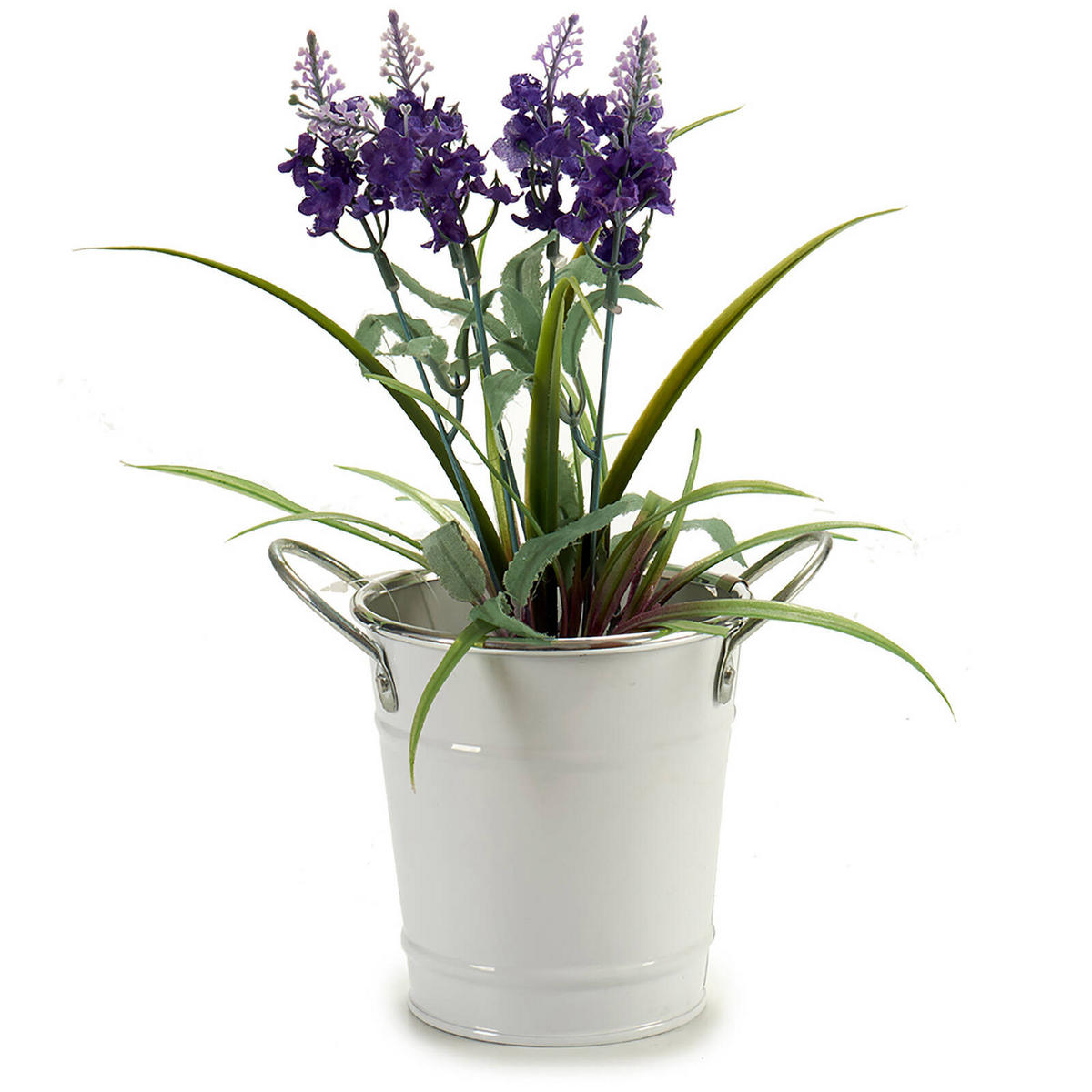 BLUMENTOPF Zink Weiß Ø 10 cm - Weiß, Metall (10/11cm)