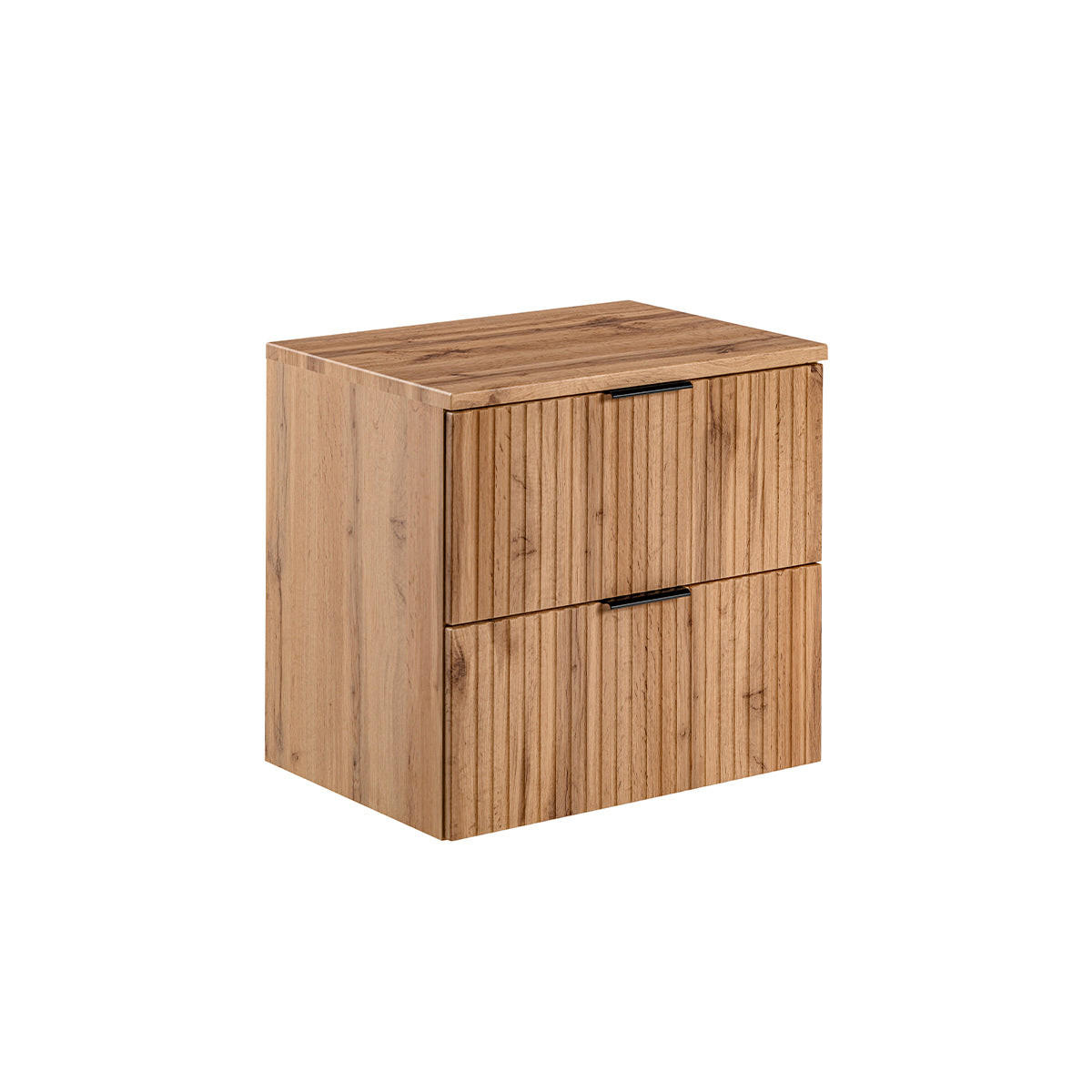 WASCHTISCHUNTERSCHRANK 60.6cm Adriel Holz in Eichenoptik - Braun, Holzwerkstoff (60.6/59/46cm) - Petits-meubles